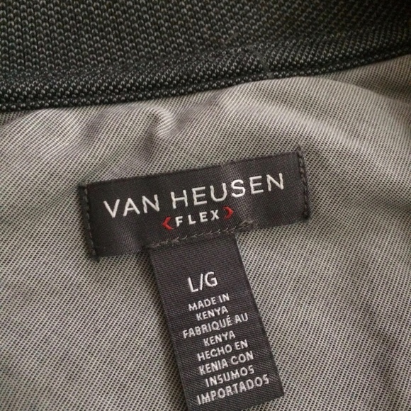 SOLD - Van Heusen Flex Large Gray Polo Gently Used - Picture 4 of 5